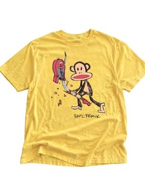 Gildan Yellow Graphic Monkey T‑Shirt